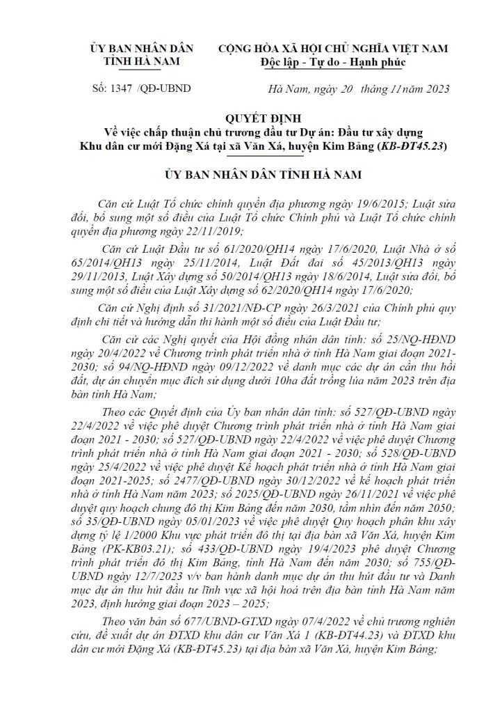 Khu dân cư mới Đặng Xá